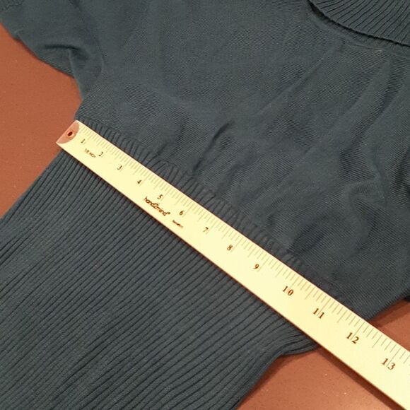 Willi Smith Caribbean Blue Cowl Neck Sweater - Picture 8 of 11